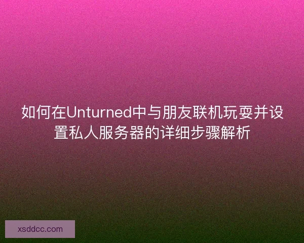 如何在Unturned中与朋友联机玩耍并设置私人服务器的详细步骤解析